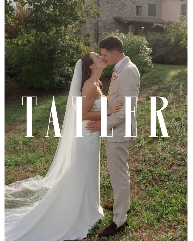 Wedding image carrying the Tatler masthead
